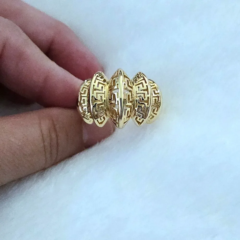 Eye👁 Candy🍭 Septet (7) Ridge Greek🇬🇷 Key🔑 Statement Ring💍 - NWT